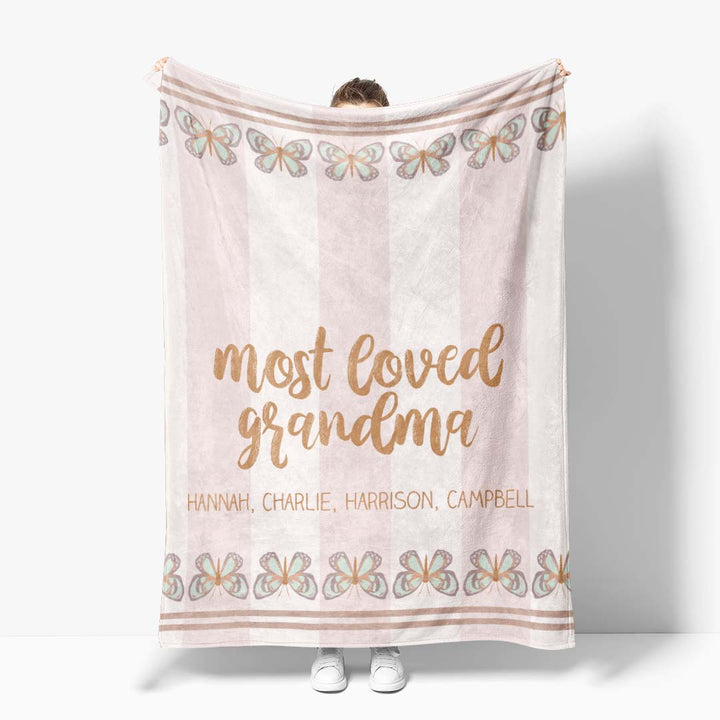 Personalized Blanket | Grandma's Butterfly Love