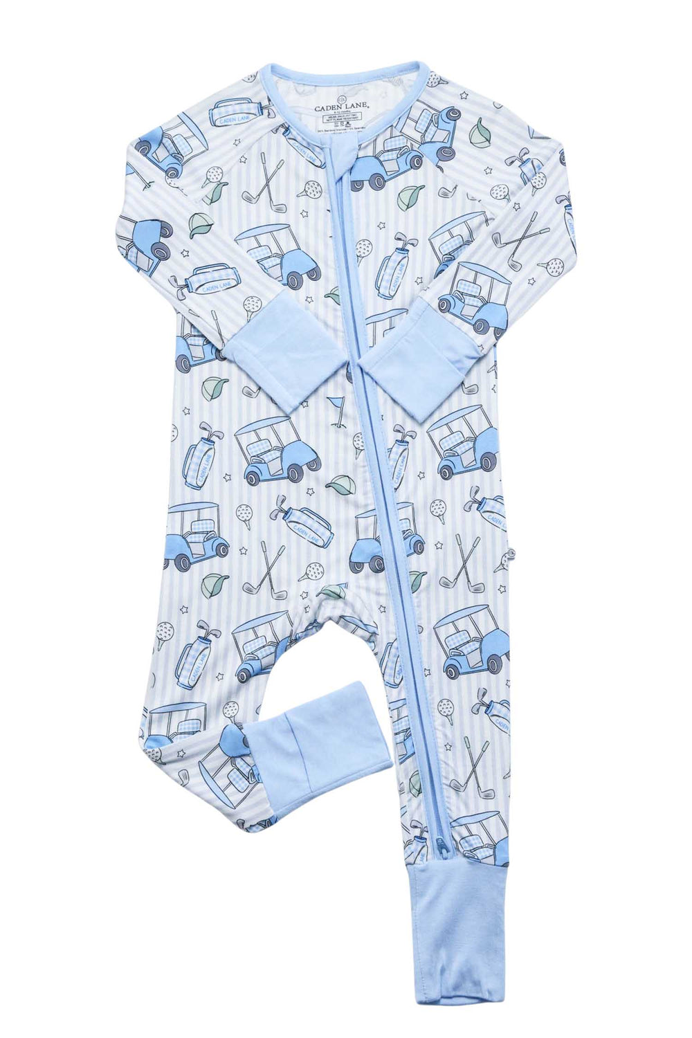 caddie crew blue convertible zip romper