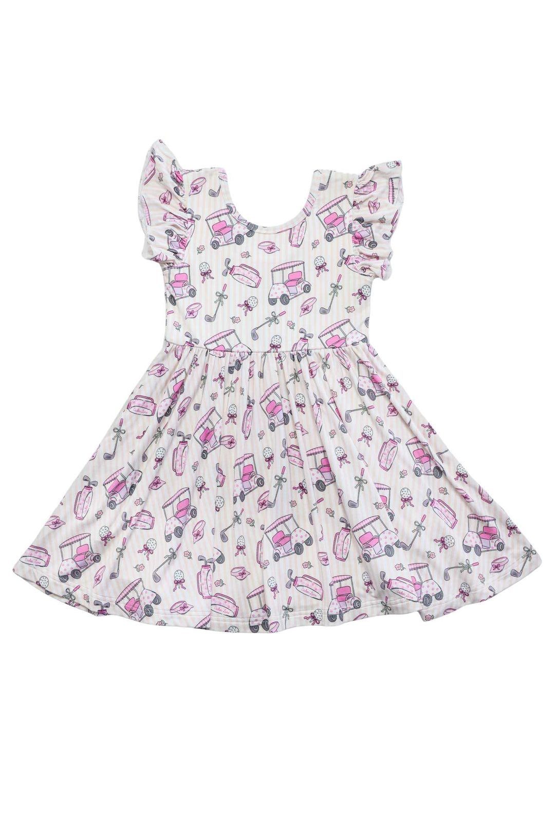 Girls' Ruffle Twirl Dress | Caddie Crew Pink