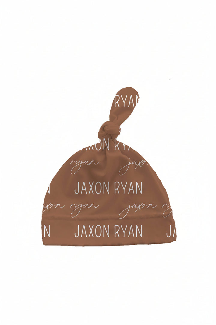 camel personalized knotted hat 