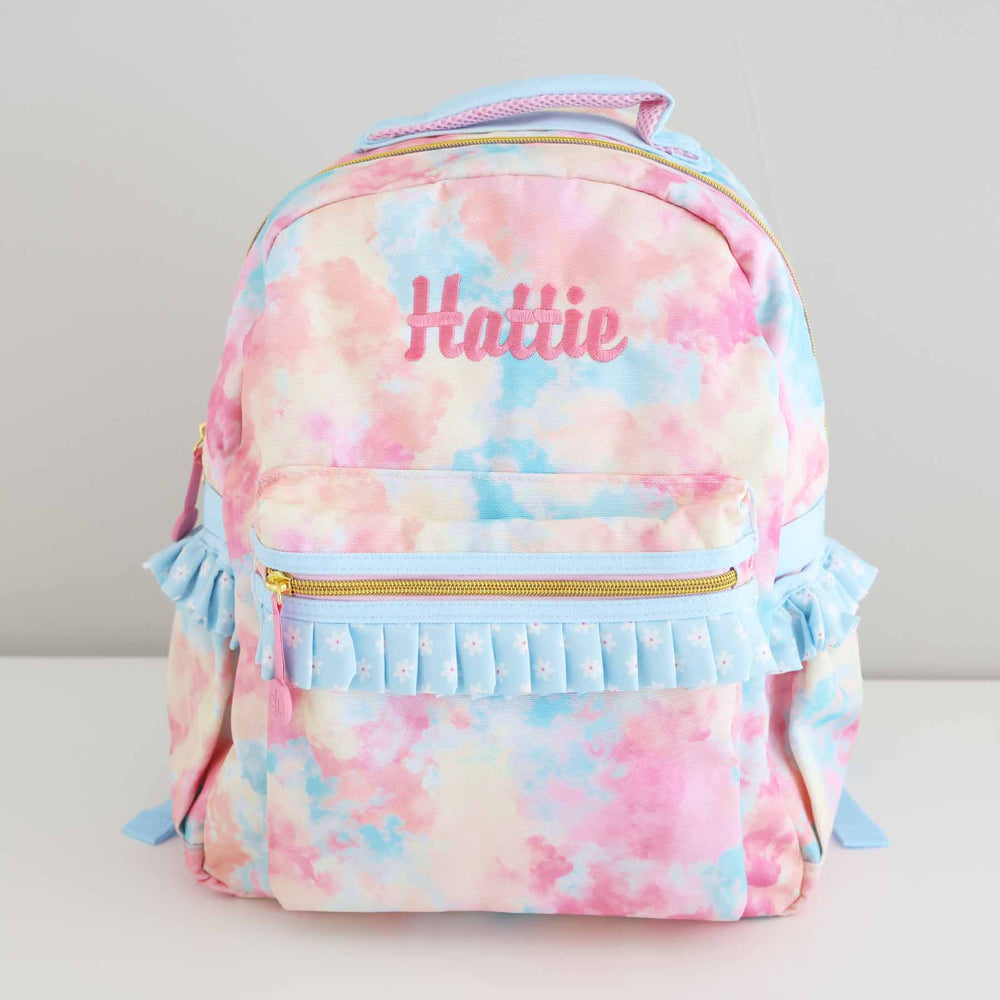 candy clouds embroidered backpack