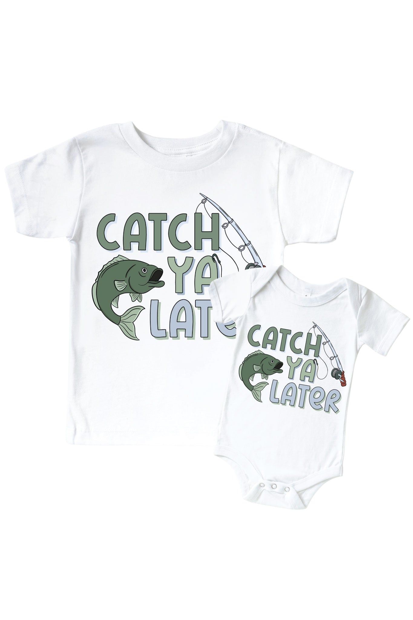 Catch Ya Later Graphic Bodysuit & Kids Tee | White