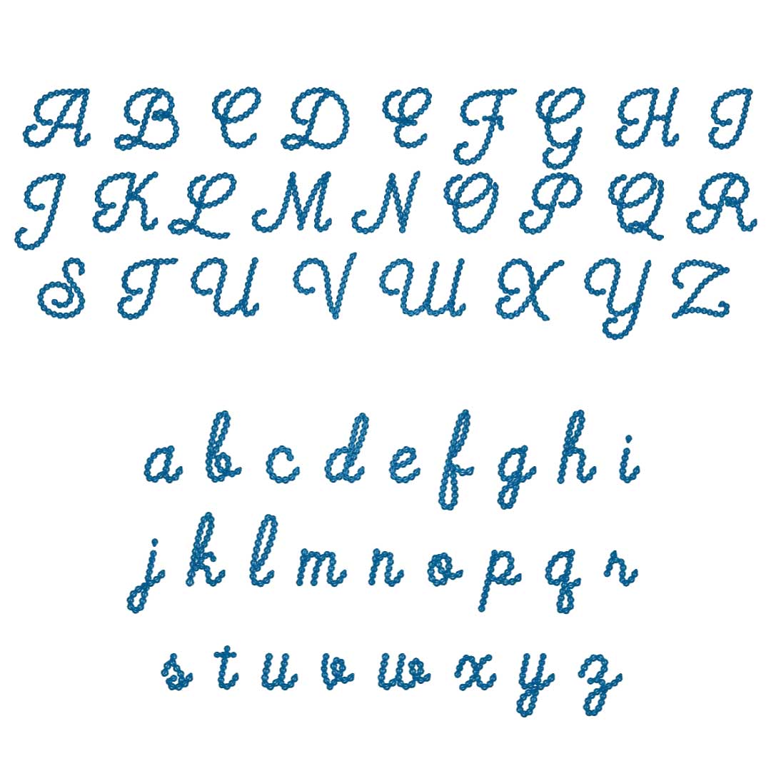 chain stich font 