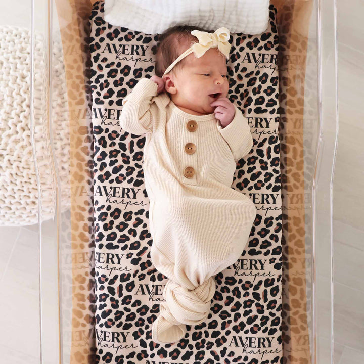 Seeing Spots Leopard Personalized Swaddle Blanket