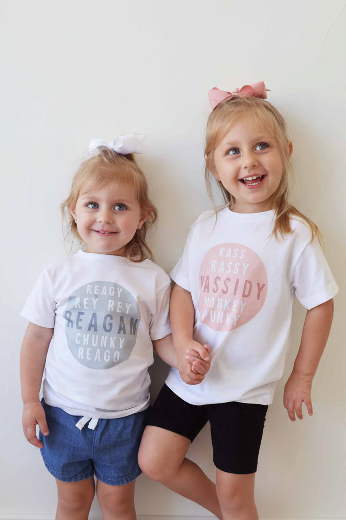 circle nickname tee pink 