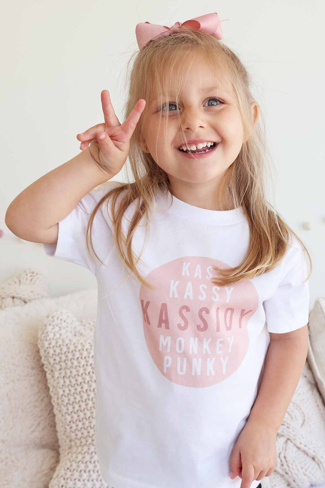 pink circle personalized nickname tee 