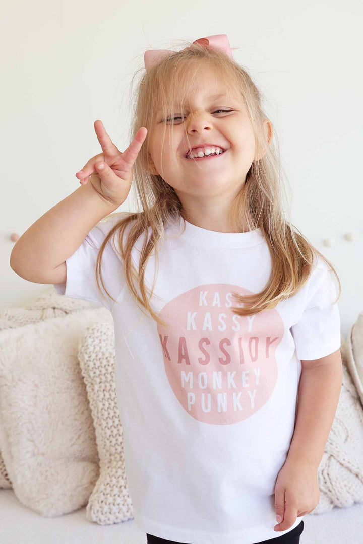 pink circle nickname tee 