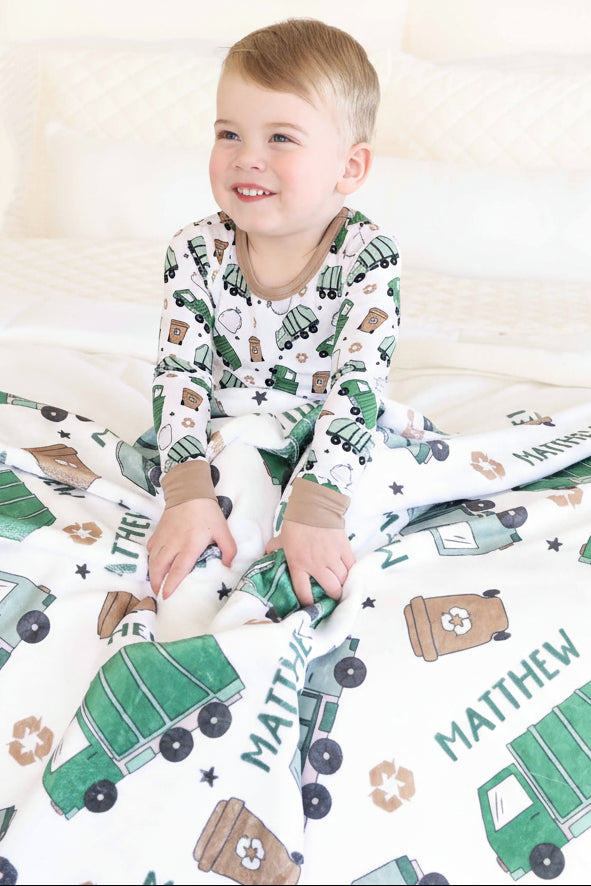 Clean Up Crew Personalized Kids Blanket