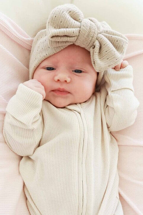 stone knit bow headwrap 