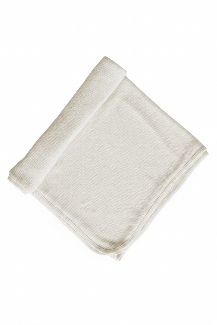 off white bamboo waffle swaddle for babies 