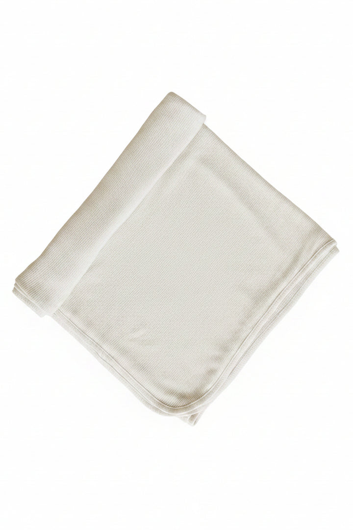 off white bamboo waffle swaddle for babies 
