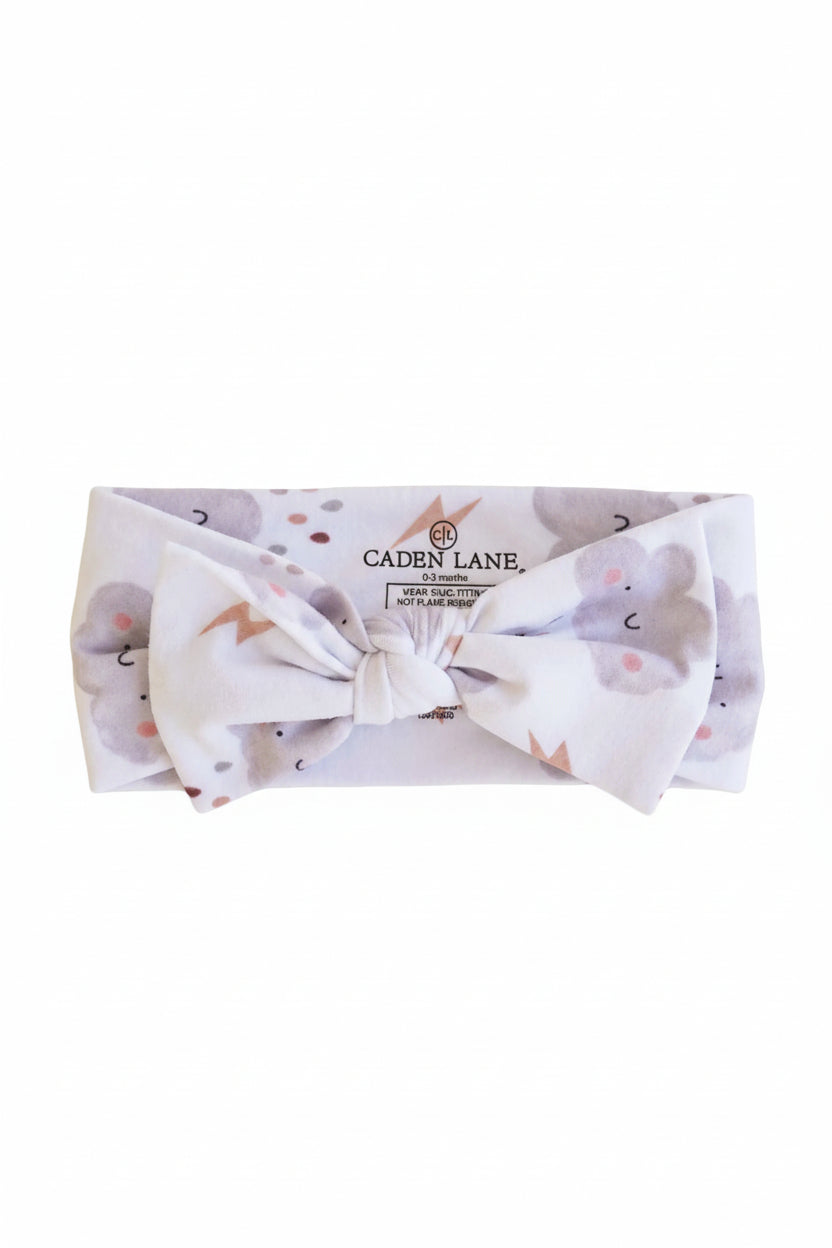 cloudy cuddles knit large bow headwrap