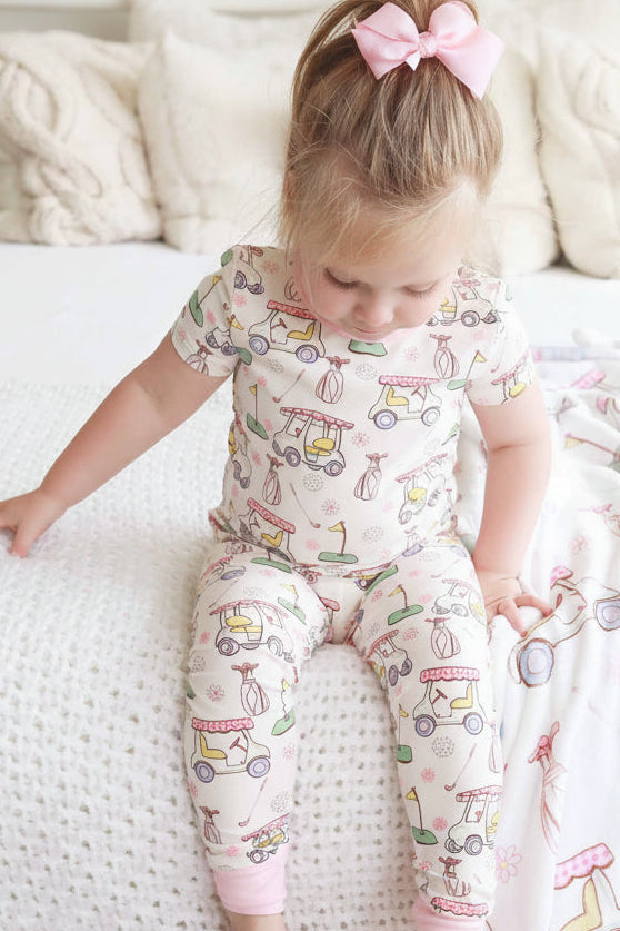 Country Club Cuties Two Piece Pajama Set | Pink