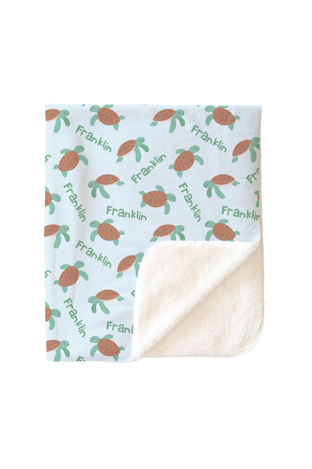 sherpa back of coastal cruisers personalized kids blanket