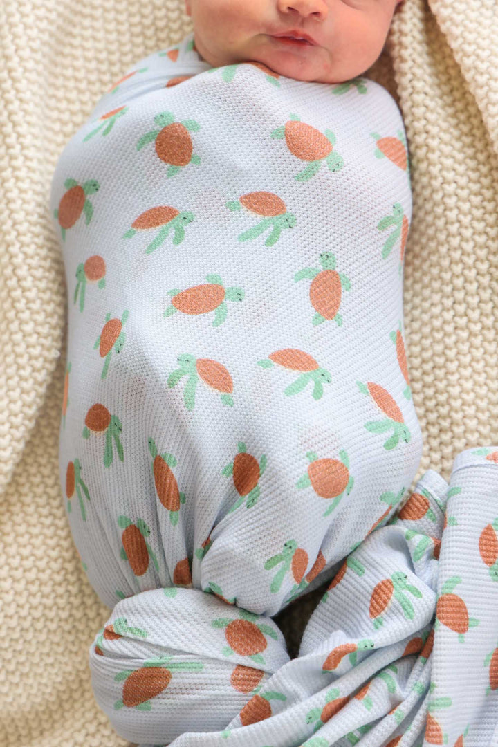 coastal cruisers oversized swaddle blanket featuring turtle and ocean design