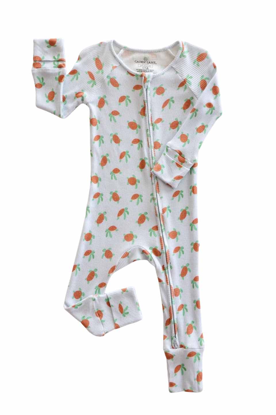 bamboo waffle convertible romper in coastal cruisers turtle print