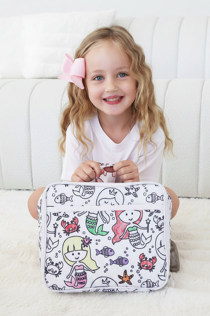 mermaid magic colorable lunchbox for kids
