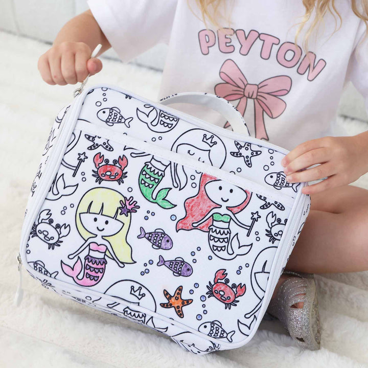 mermaid magic back to school colorable lunchbox for girls 