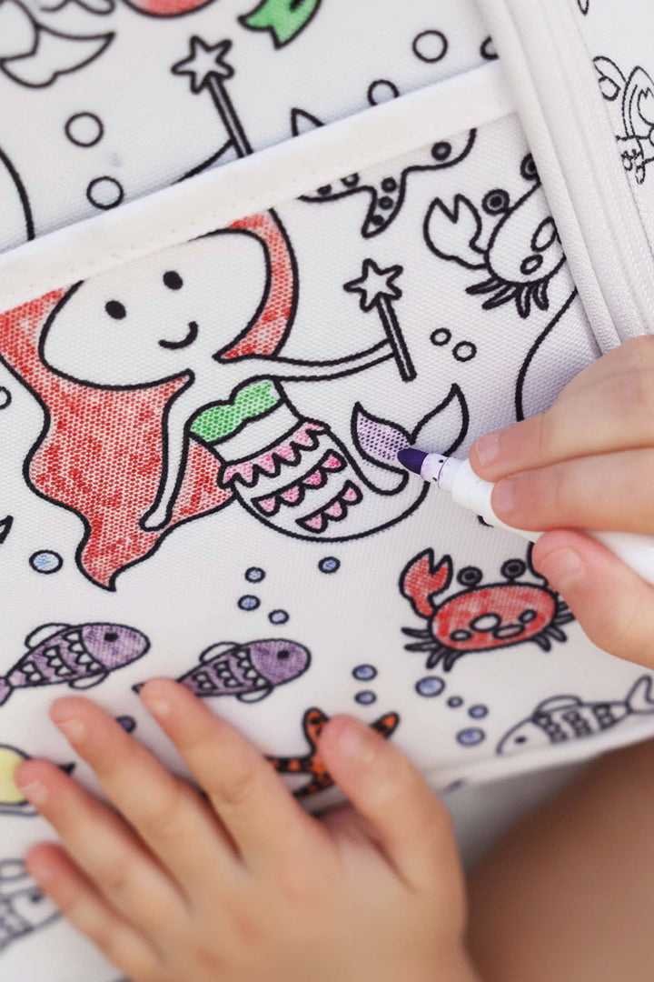 colorable lunchbox for girls mermaid themed 