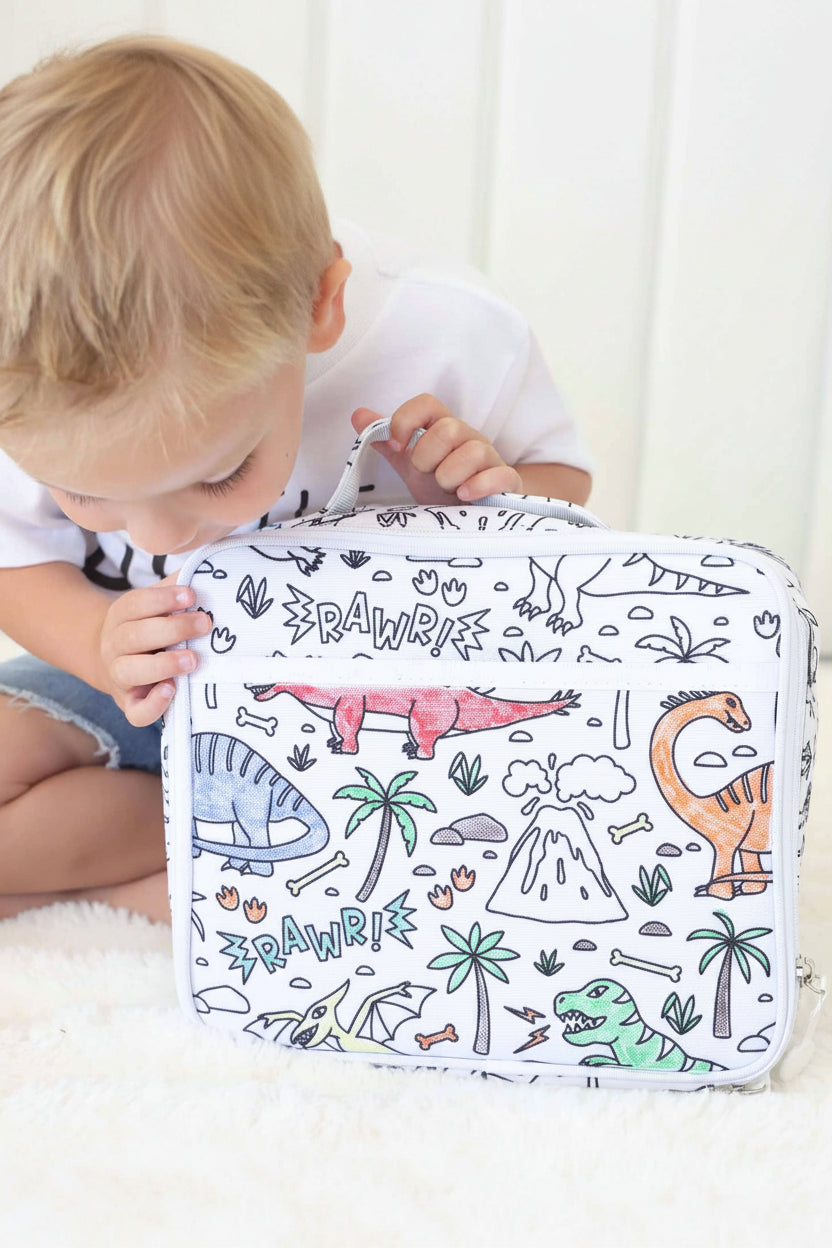 Kids Colorable Lunchbox | Jurassic Playground