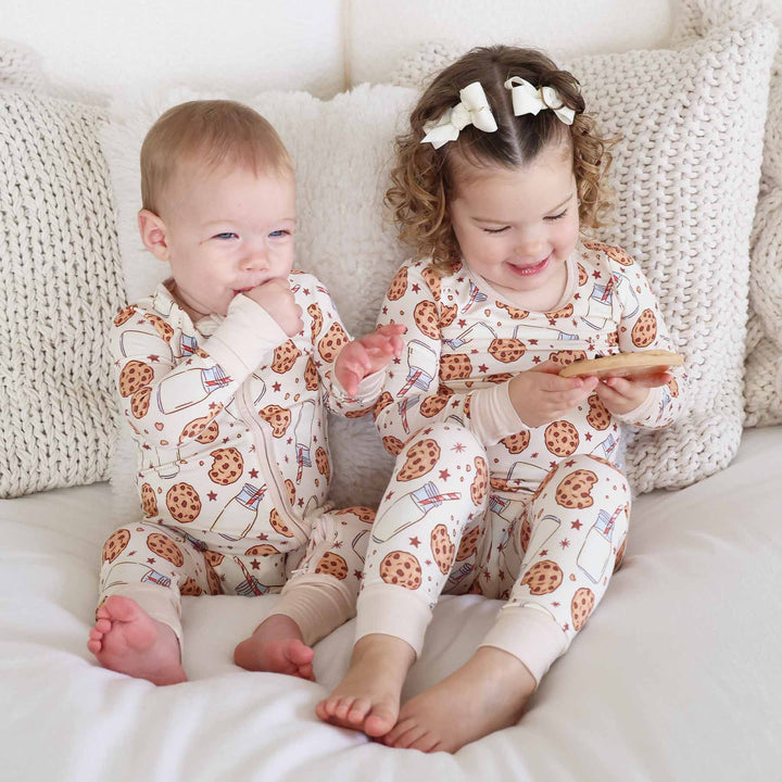 cookie cuddles bamboo viscose matching pajamas for brothers and sisters