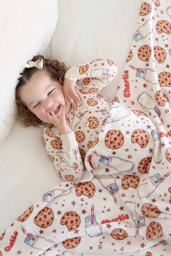 cookies cuddles personalized blanket for kids 