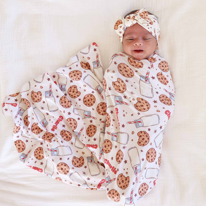 cookies cuddles personalized swaddle blanket for newborns 