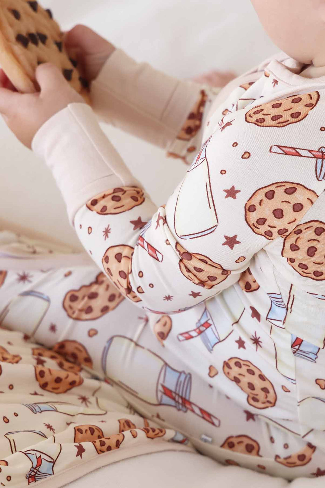 back of Cookie Cuddles Convertible Zip Romper