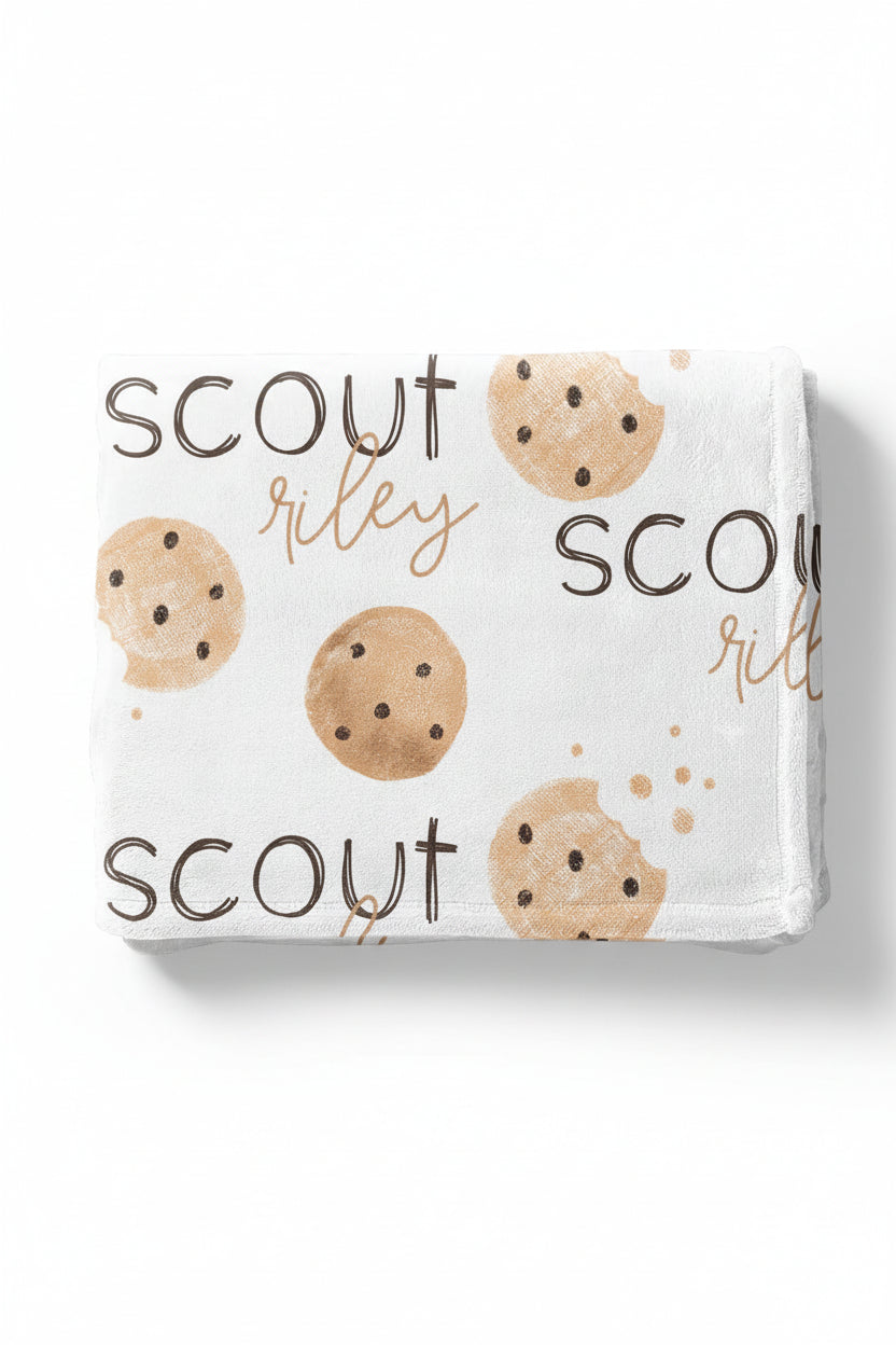 cookie personalized toddler blanket 
