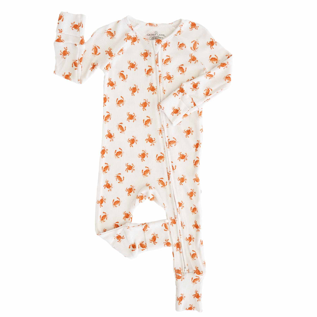 baby convertible zip romper with crabs 