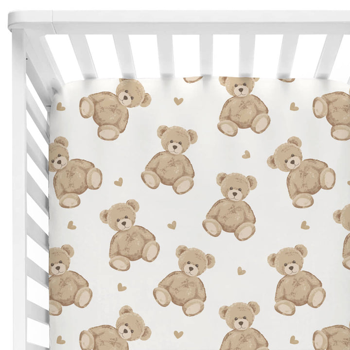 teddy bear nursery crib sheet 