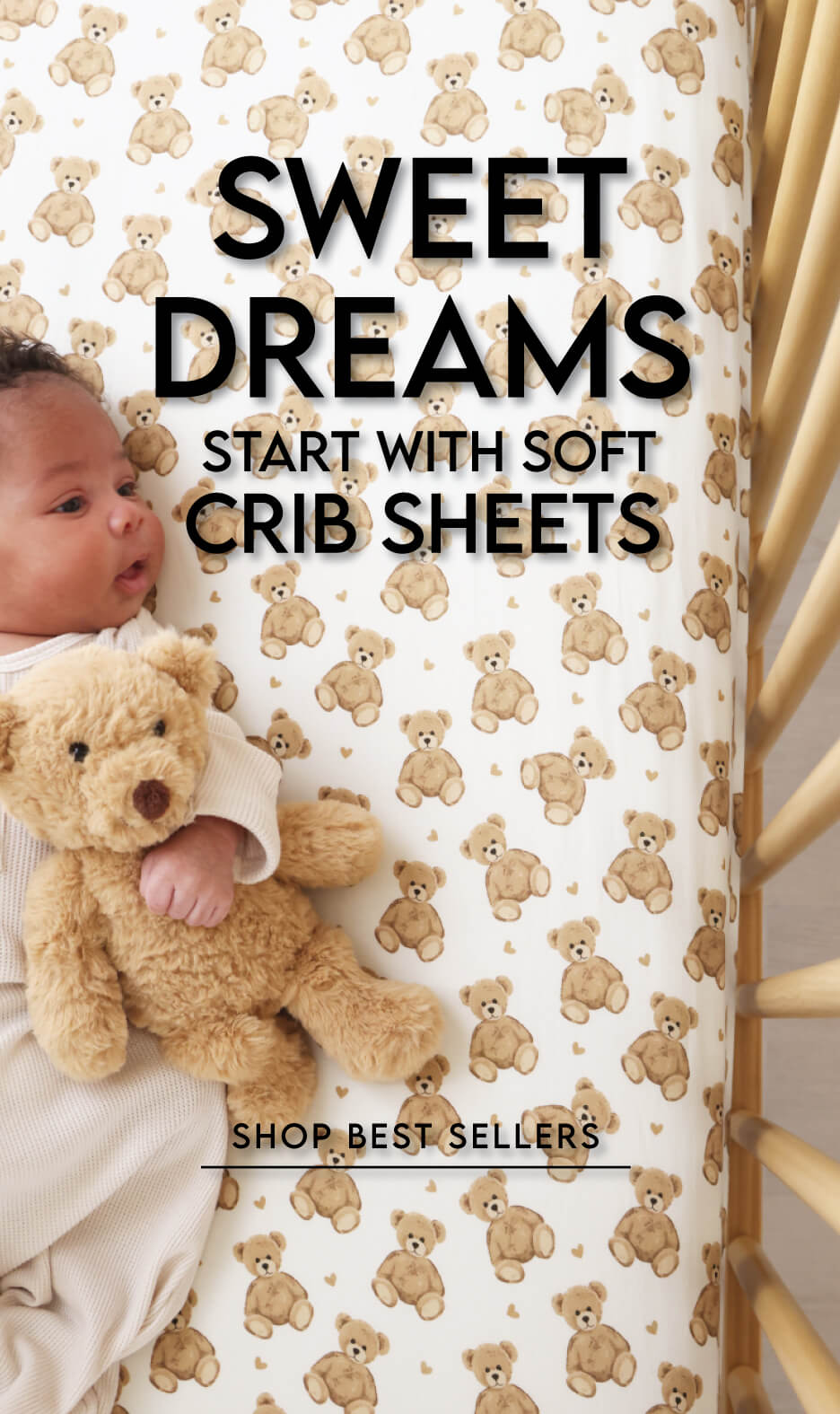 sweet dreams start with soft crib sheets ad