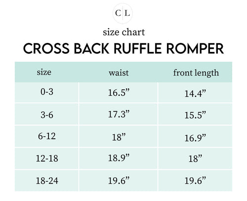 Sizing chart