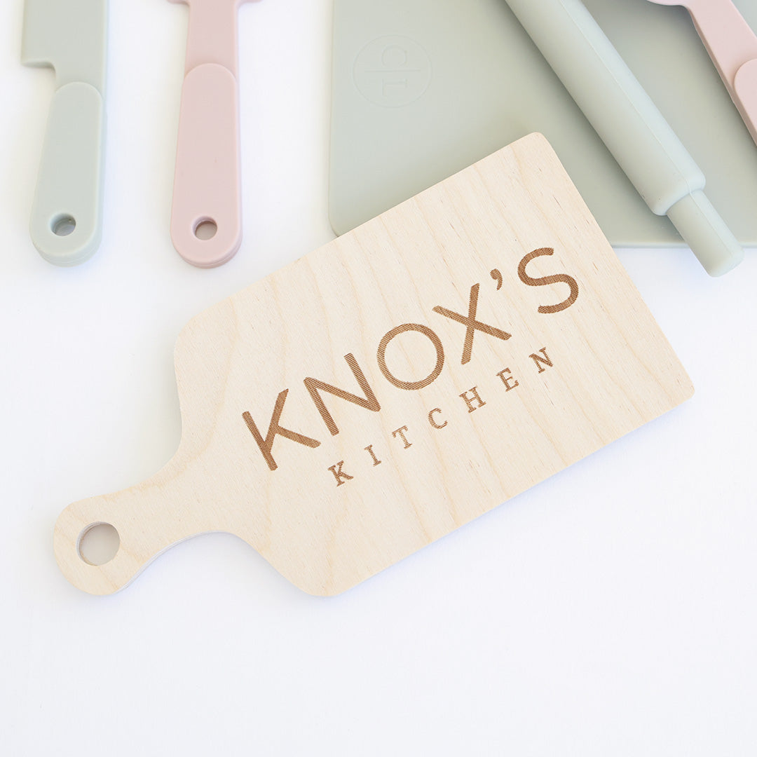 block font cutting board personalized
