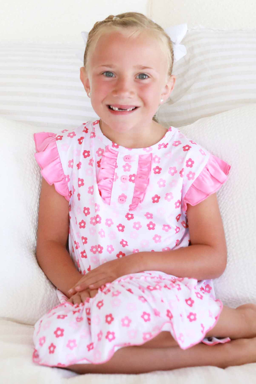 daisy mae nightgown with ruffle sleeves 