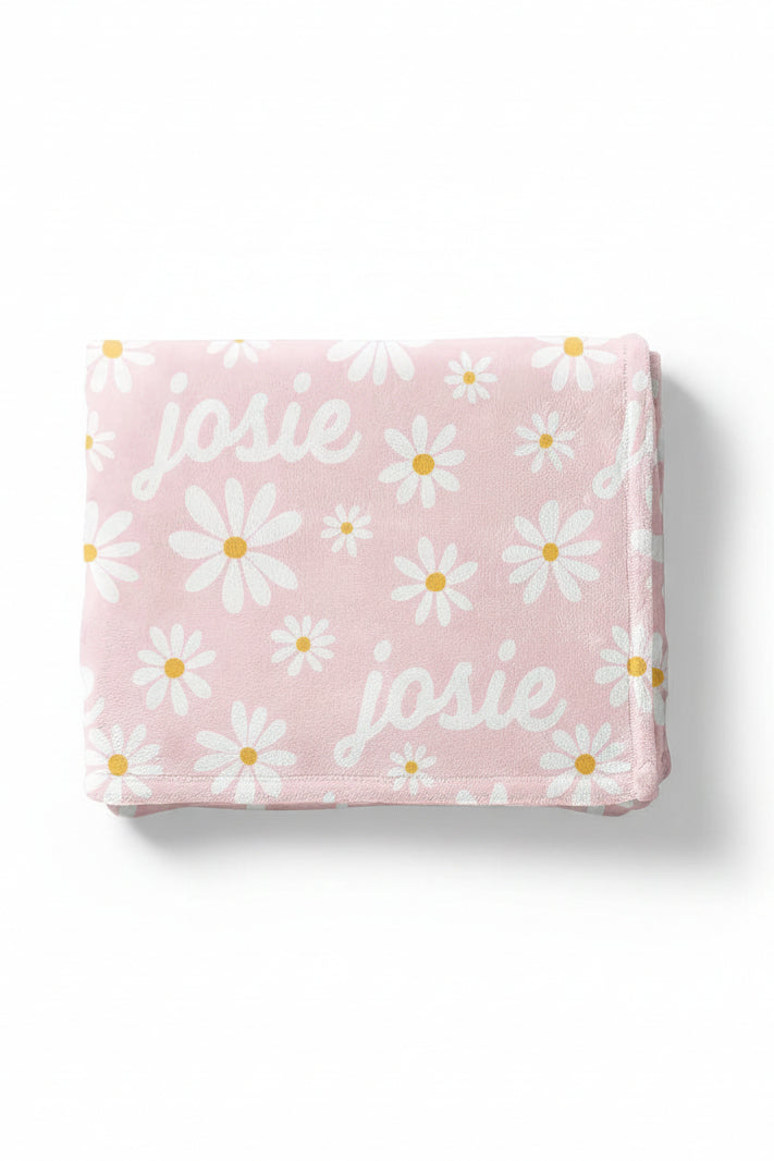 daisy garden personalized kids blanket