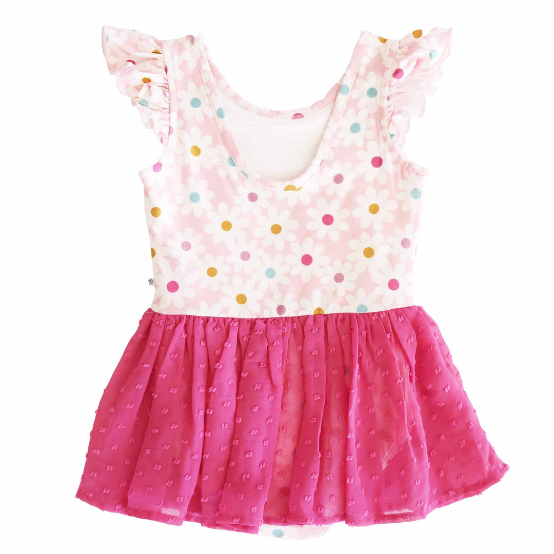 daisy print leotards for girls
