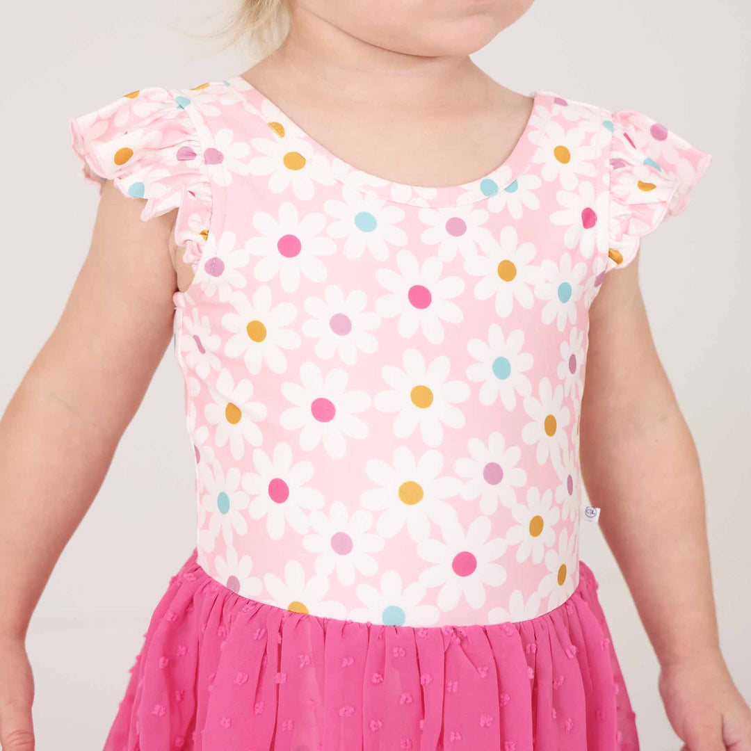 daisy print ballet leotards for girls