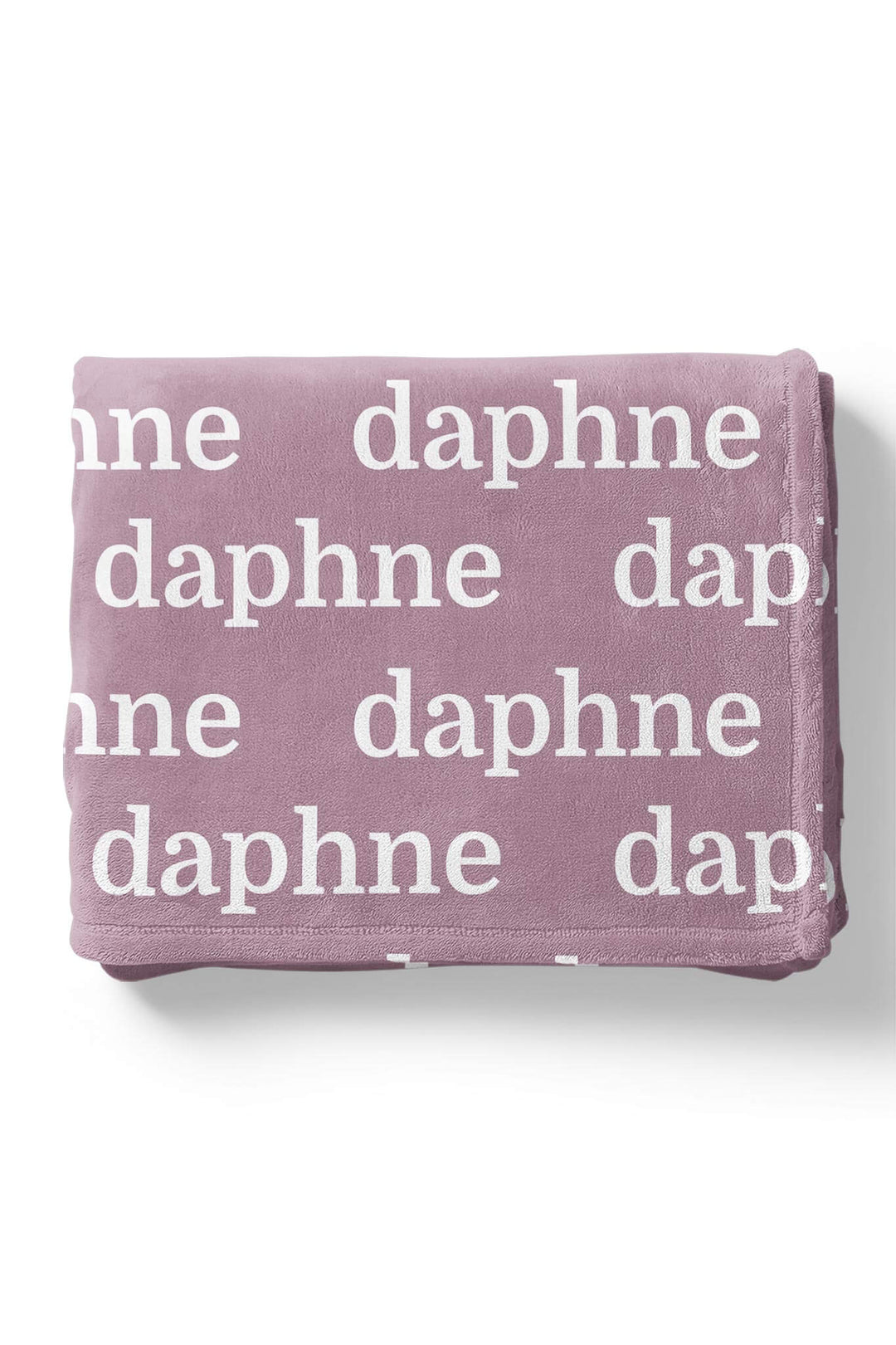 personalized violet color blanket in block font