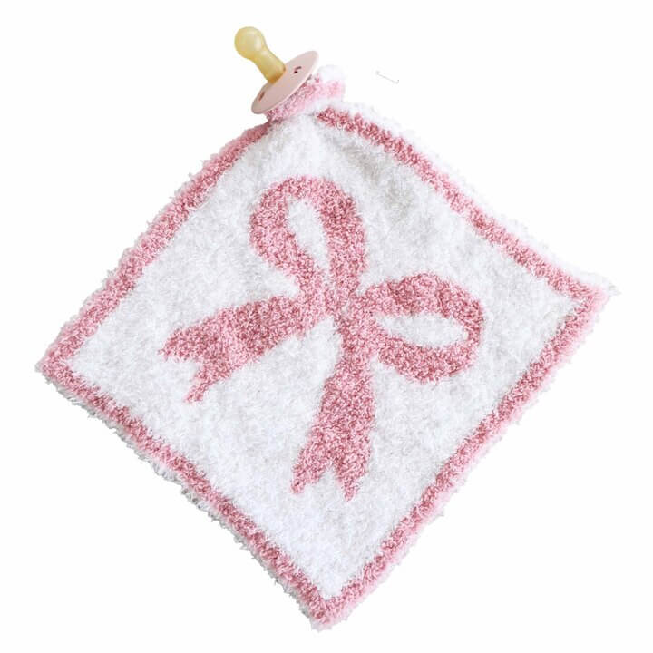 dark pink bow lovey 