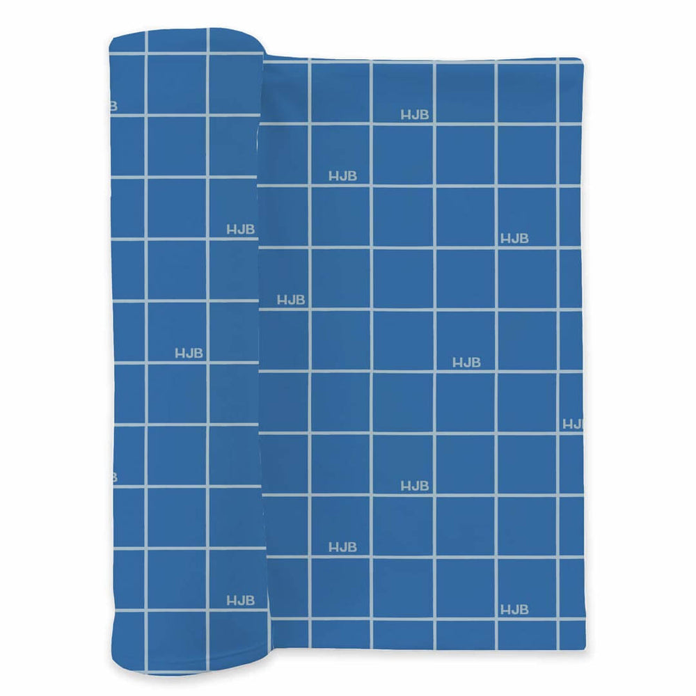 dark blue personalized swaddle blanket for boys 