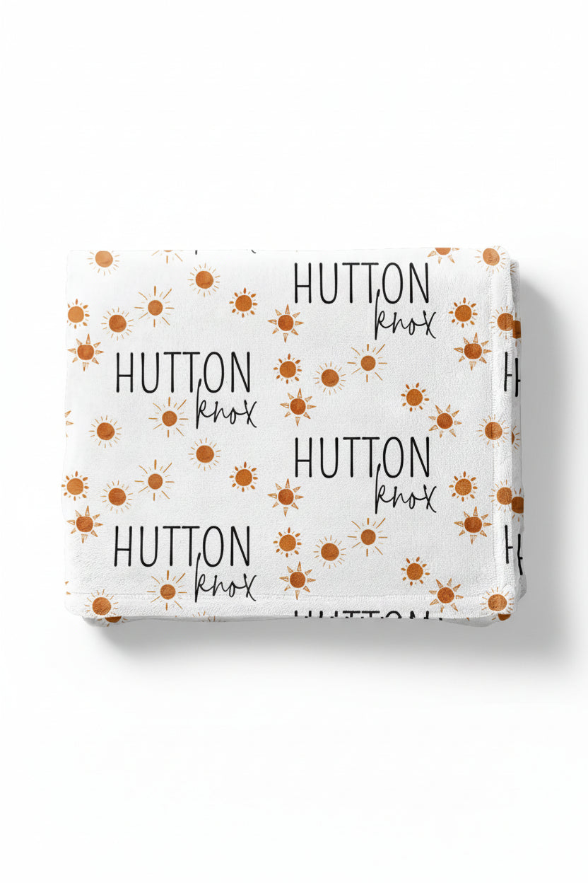 deserts suns personalized toddler blanket 