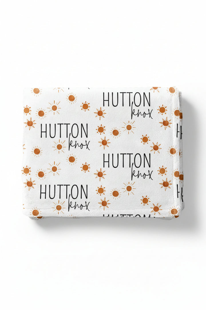 deserts suns personalized toddler blanket 