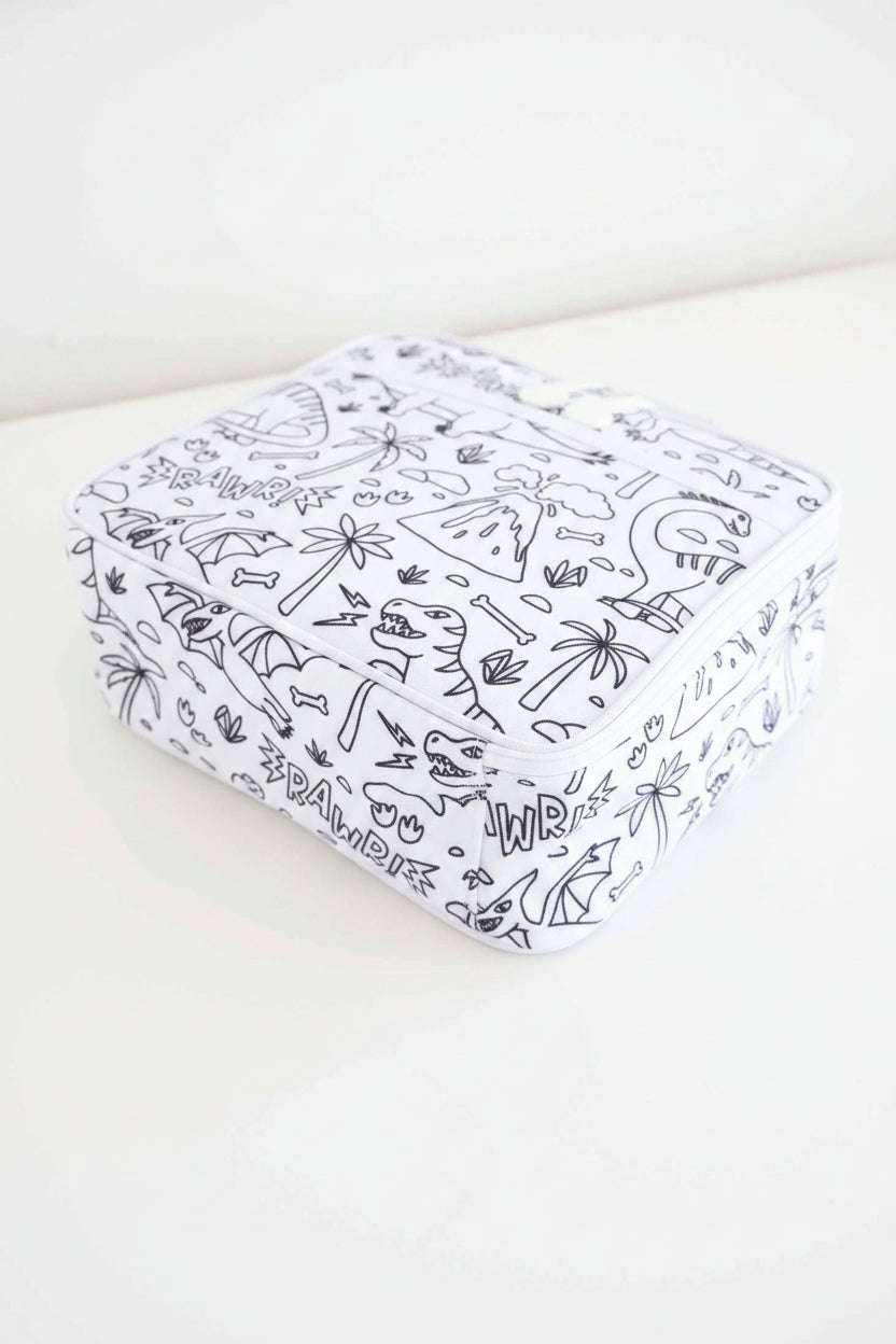 dinosaur colorable lunchbox for kids back to school 