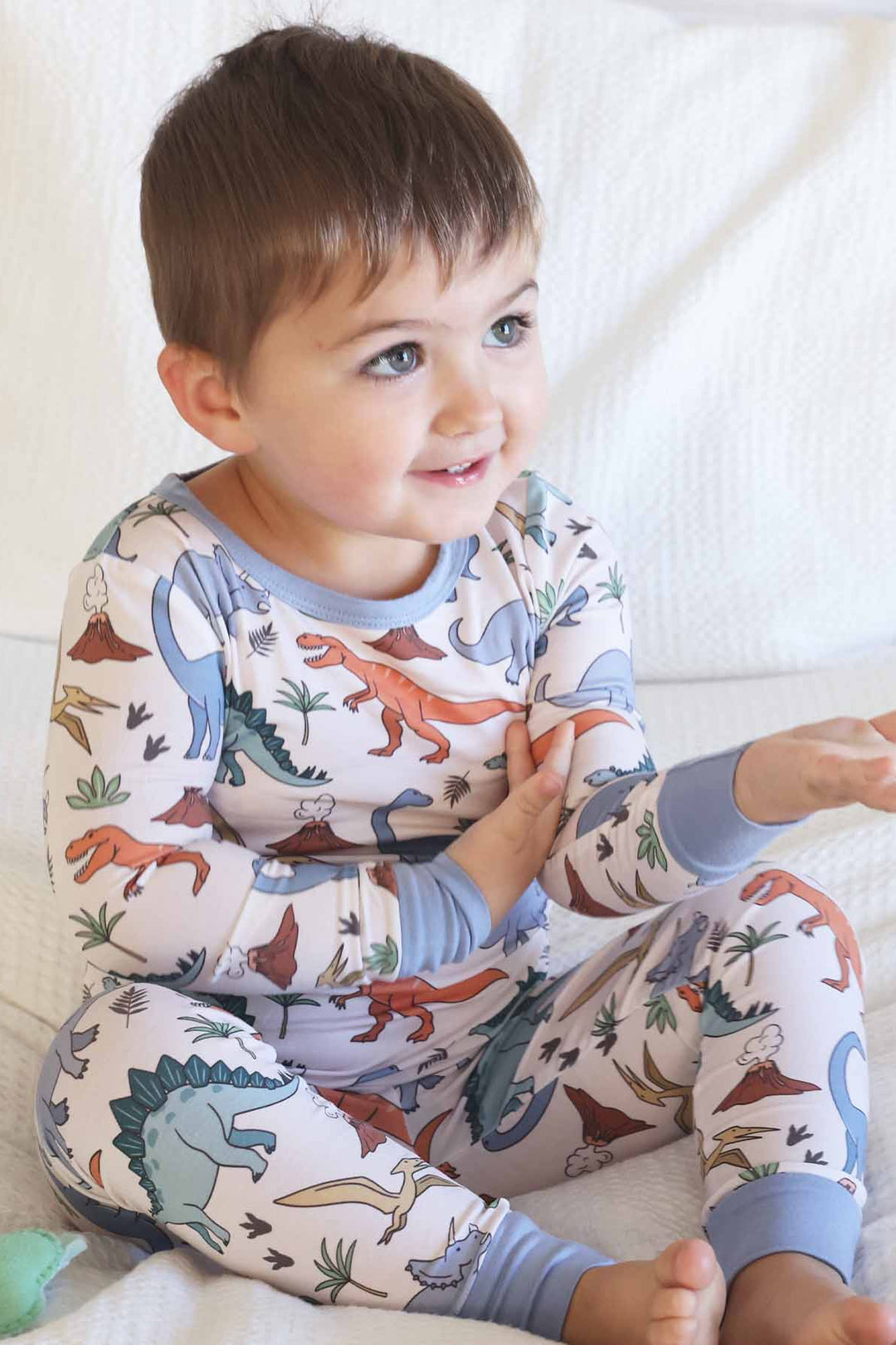 dino dude two piece pajama set for boys 