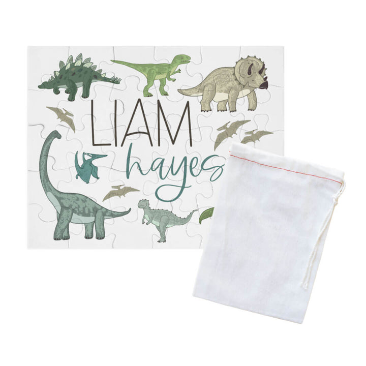 Kids Personalized 30 Piece Puzzle | Dinosaur Friends