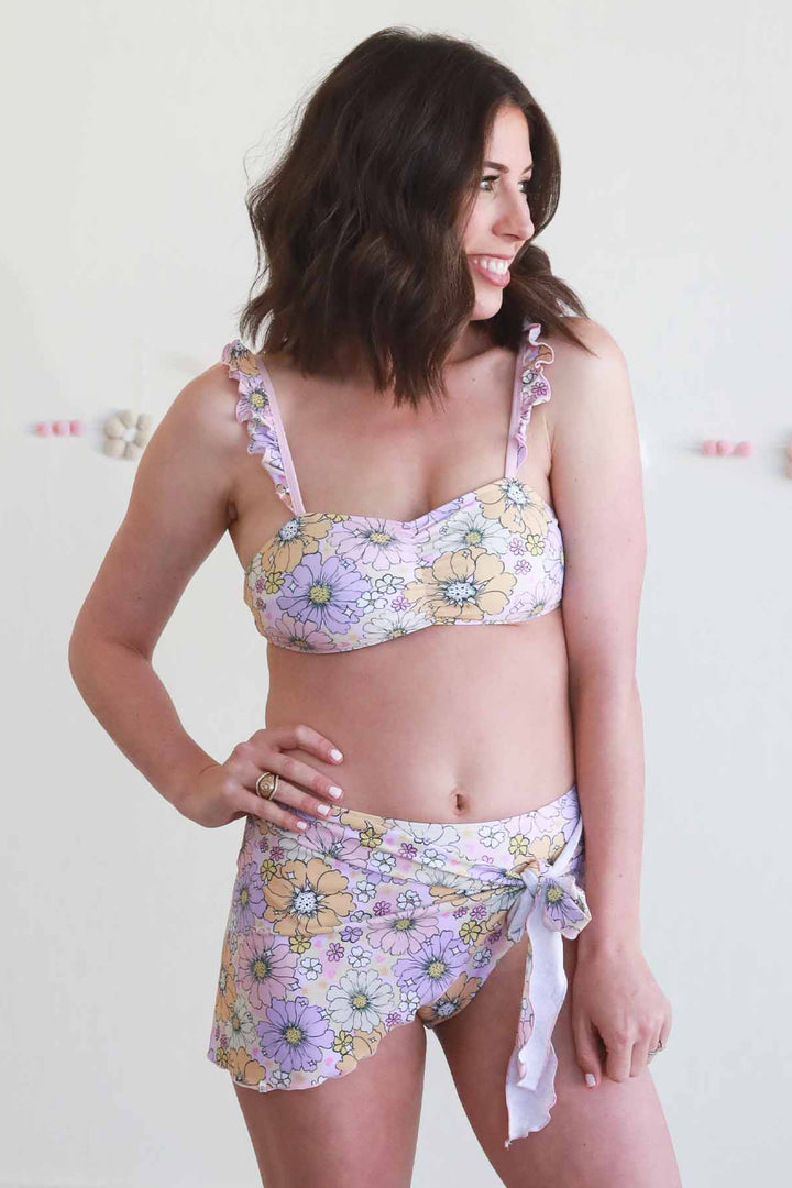 disco daisies high waisted swimsuit for moms 