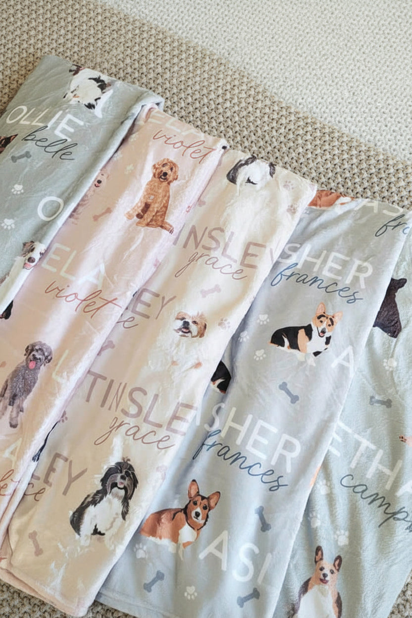 Personalized Kids Blankets | Dog Breeds