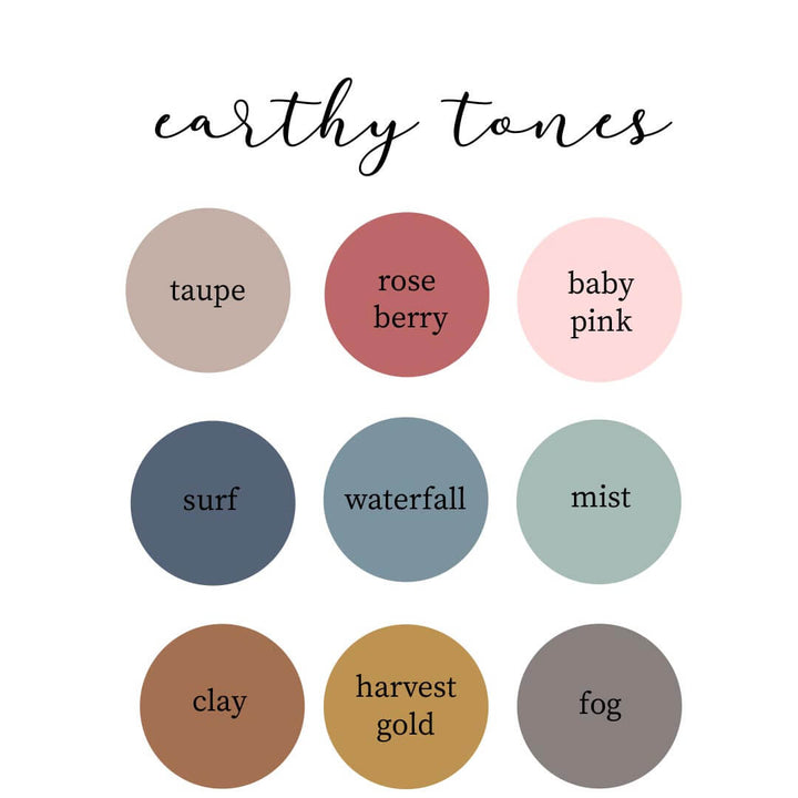 earthy tones swatches
