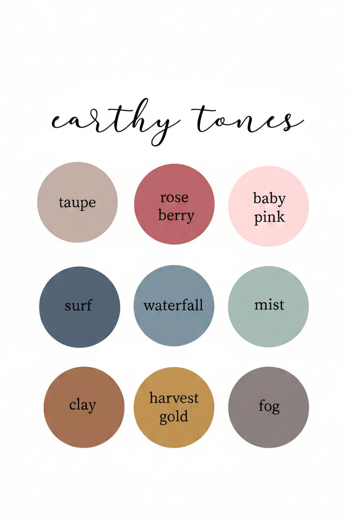 earthy tones swatches
